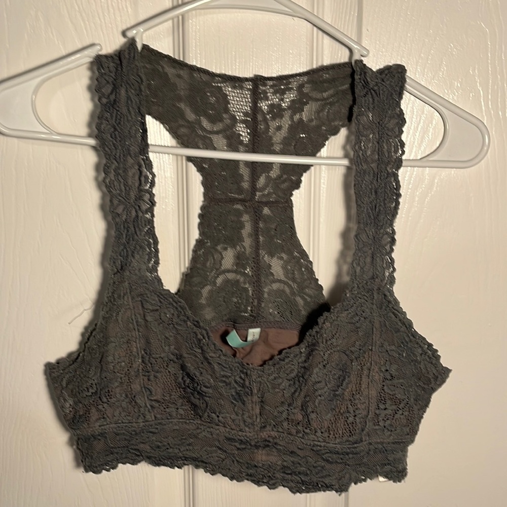 gray bralette